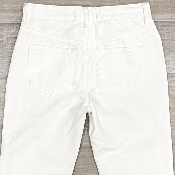 Free People We The Free Maggie Mid Rise Straight Jeans in Optic White Size 25 - Picture 8 of 16